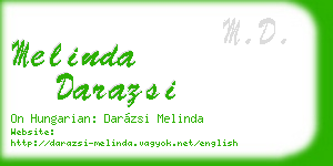 melinda darazsi business card
